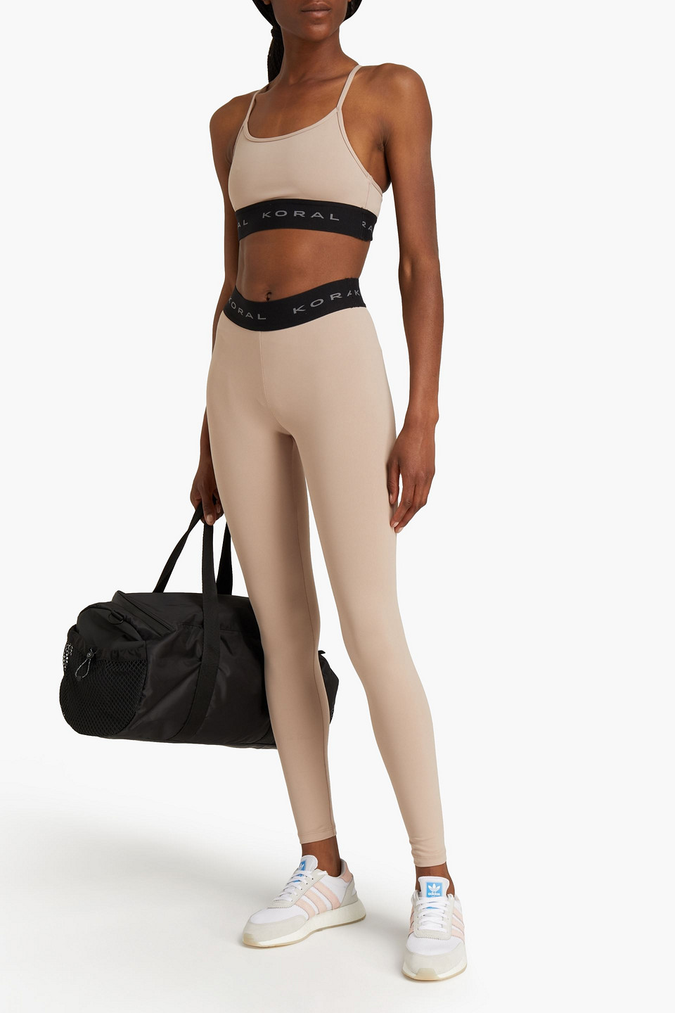 Koral Aden Cropped Stretch Leggings In Neutral