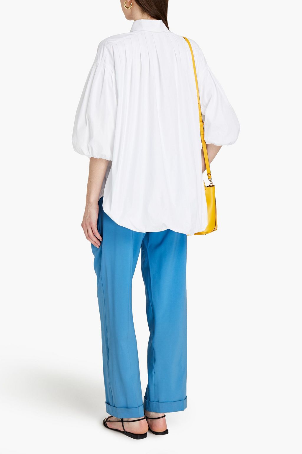 VALENTINO GARAVANI Oversized-Hemd aus Popeline aus einer Baumwollmischung mit Falten