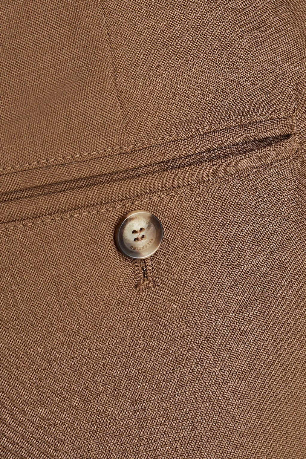VALENTINO GARAVANI Pleated mohair and wool-blend crepe pants