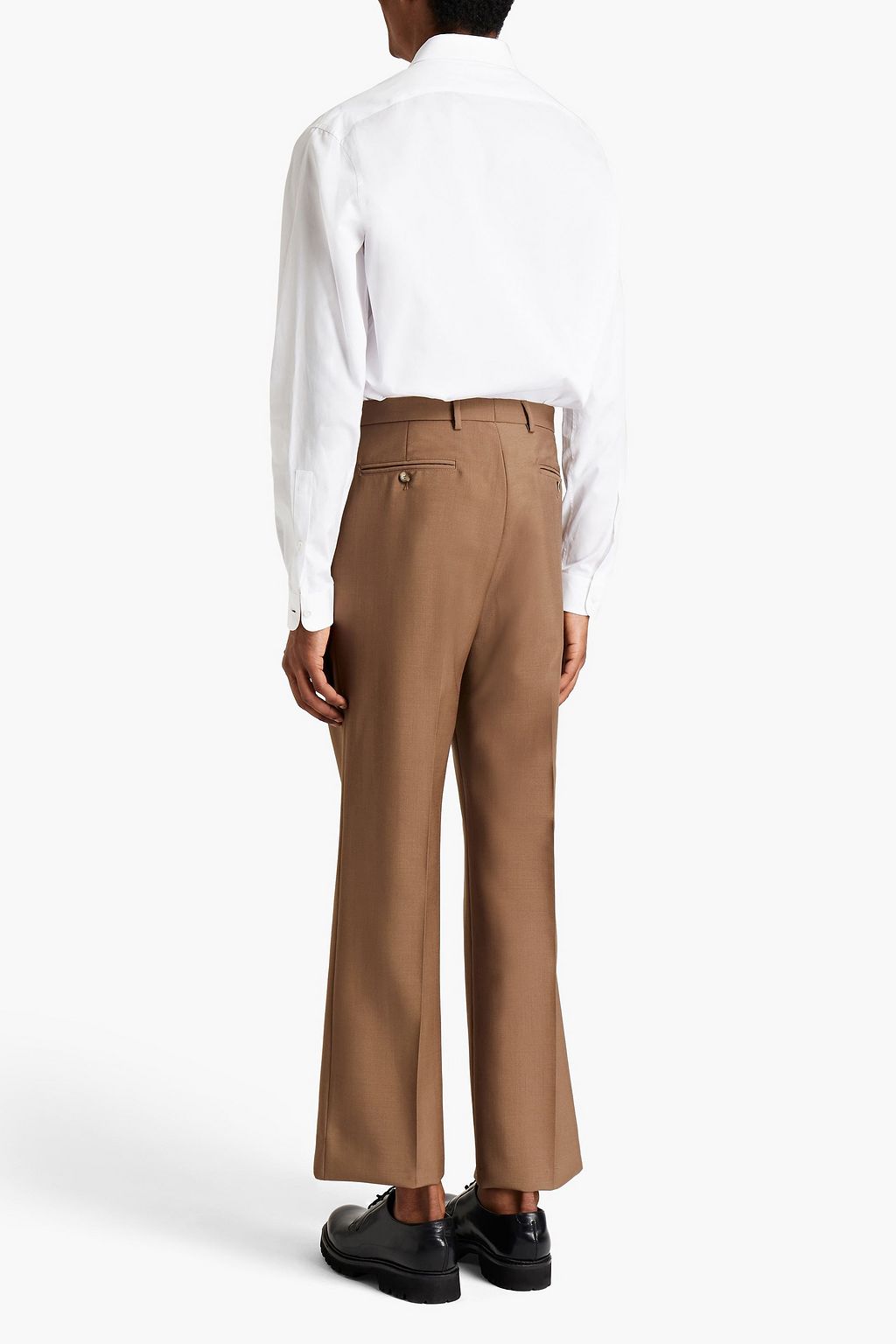 VALENTINO GARAVANI Pleated mohair and wool-blend crepe pants