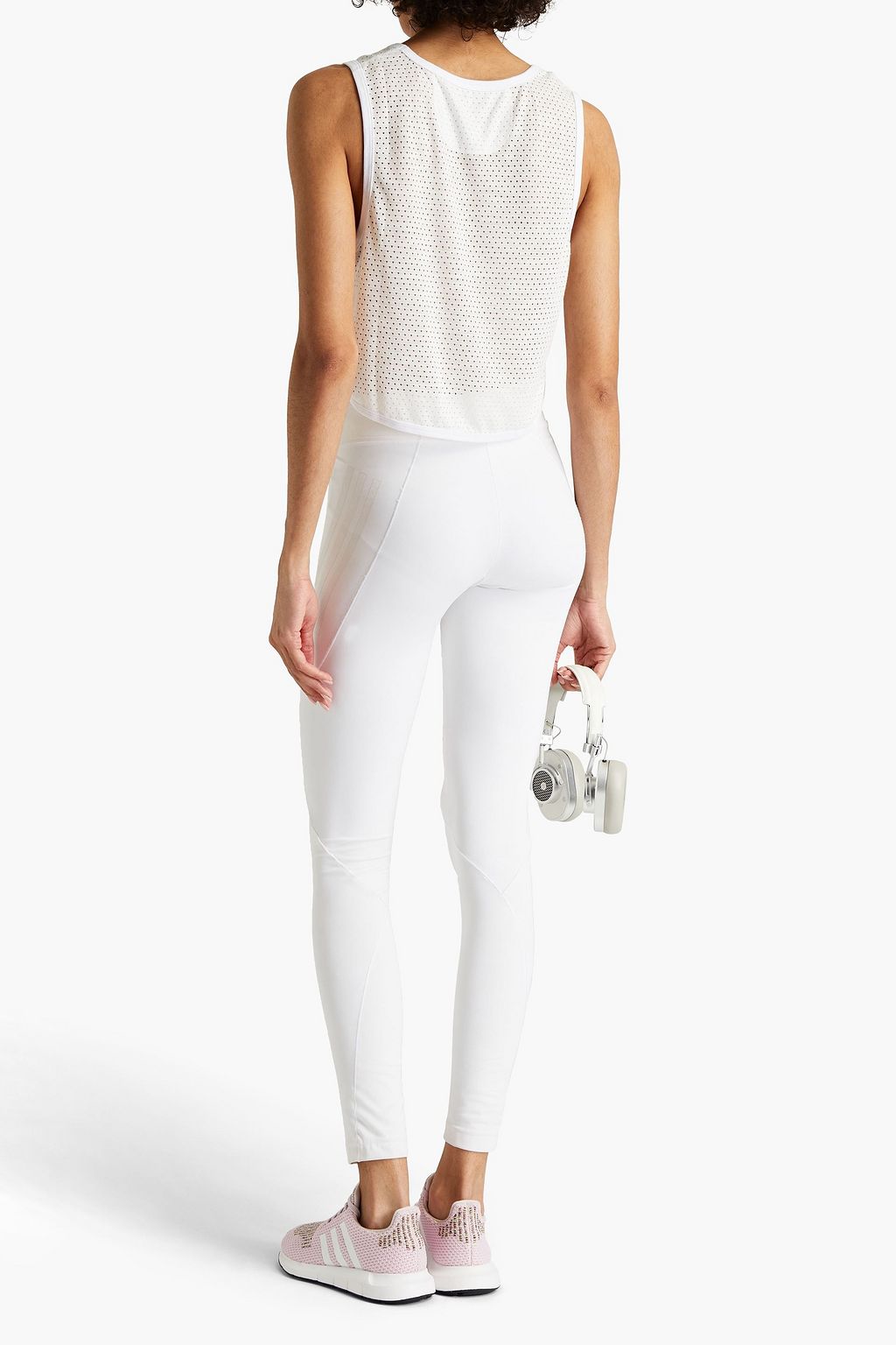 SPLITS59 Cropped mesh tank