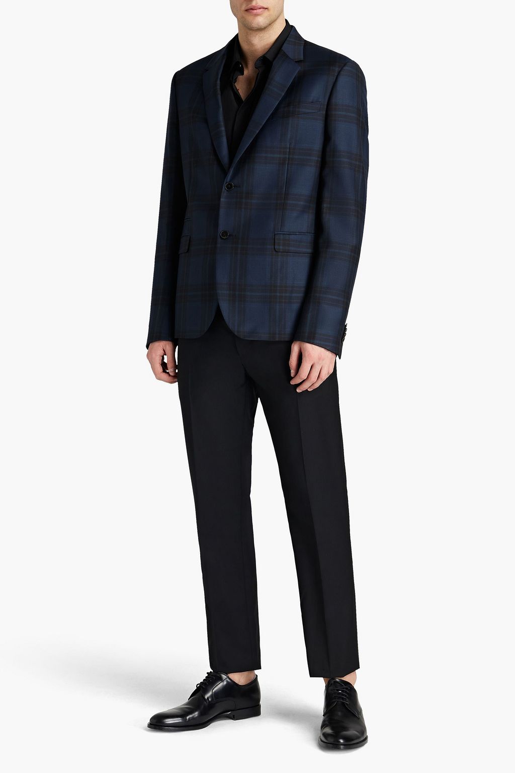 VALENTINO GARAVANI Checked wool-twill blazer