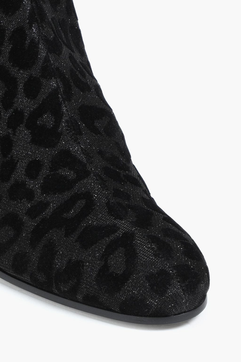 DOLCE&GABBANA ラメ アンクルブーツ フロック加工