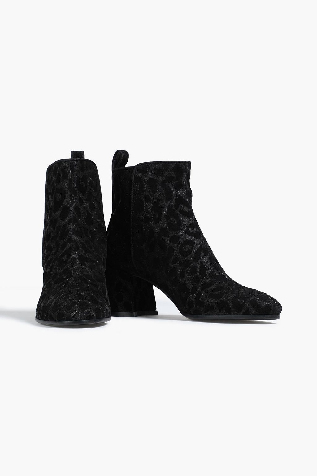 DOLCE&GABBANA ラメ アンクルブーツ フロック加工