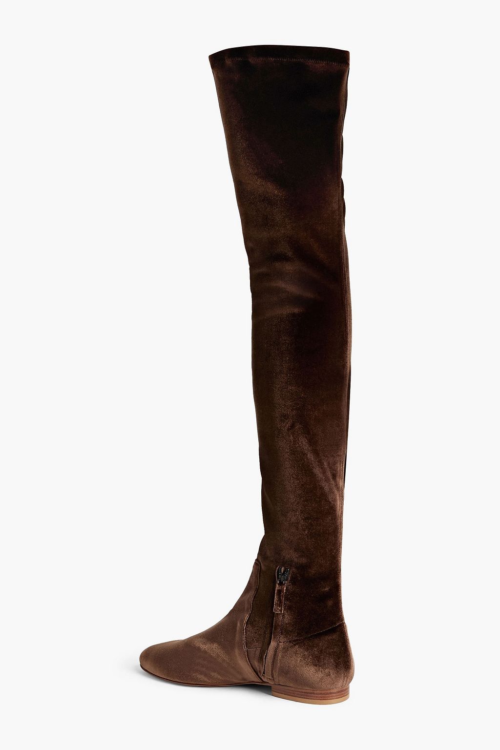 LE MONDE BERYL Stretch-velvet thigh boots