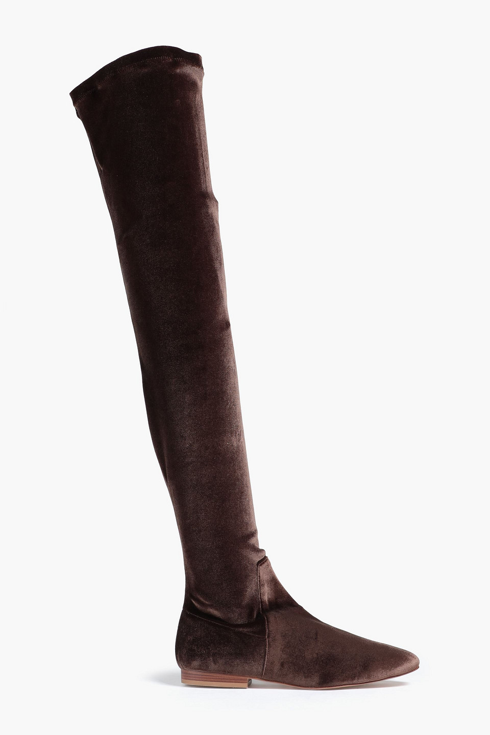 Le Monde Beryl Stretch-velvet thigh boots