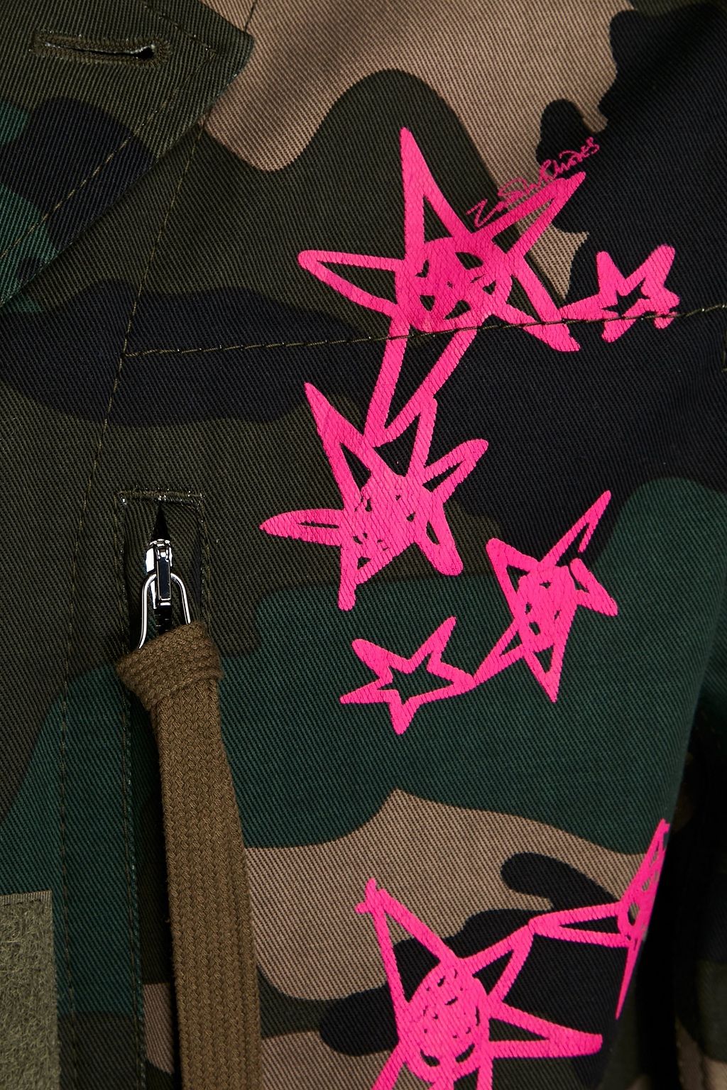 VALENTINO Appliquéd printed cotton-gabardine jacket