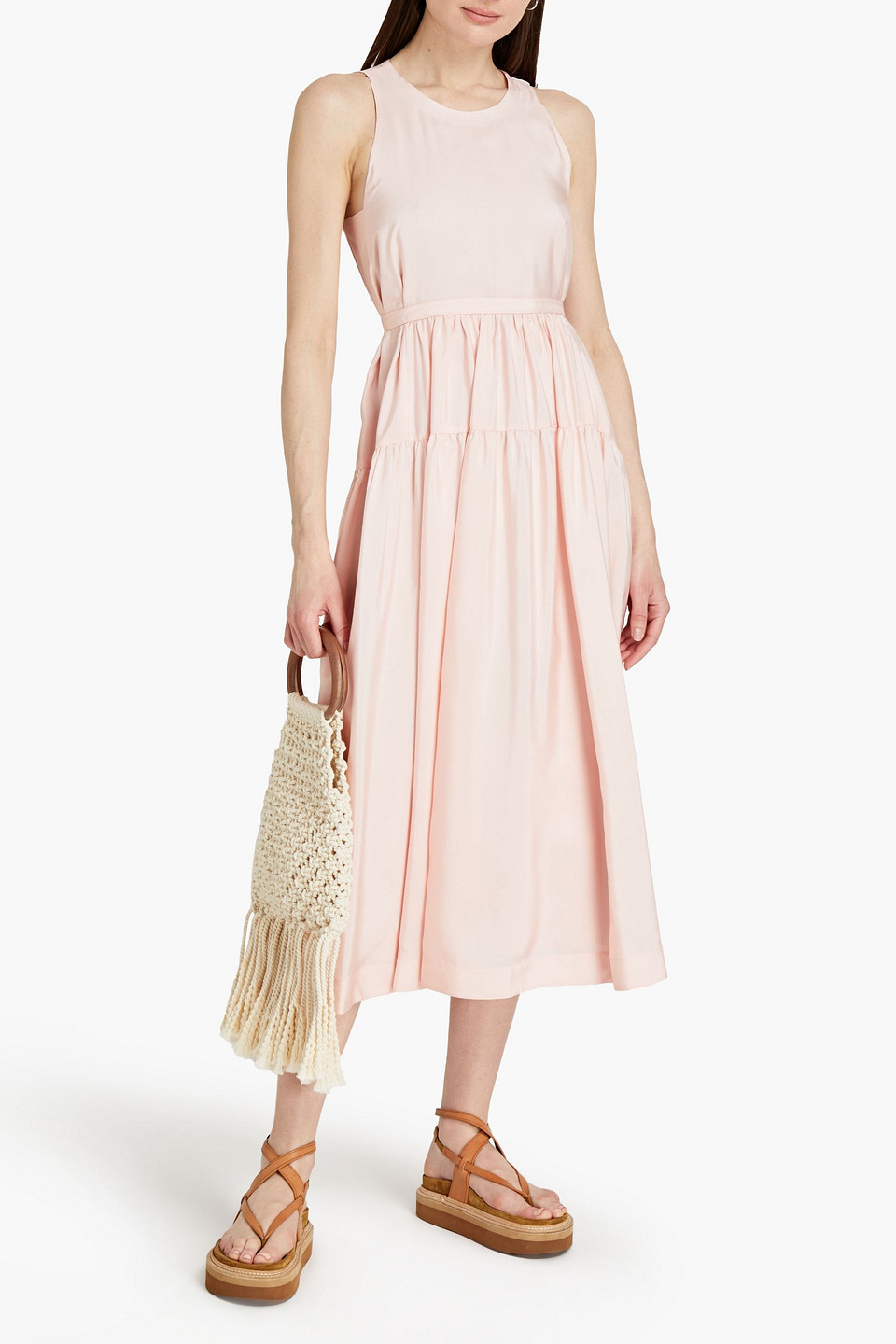 open lace back dress Tulip Sleeve V-Neck Dress | 3.1 Phillip Lim