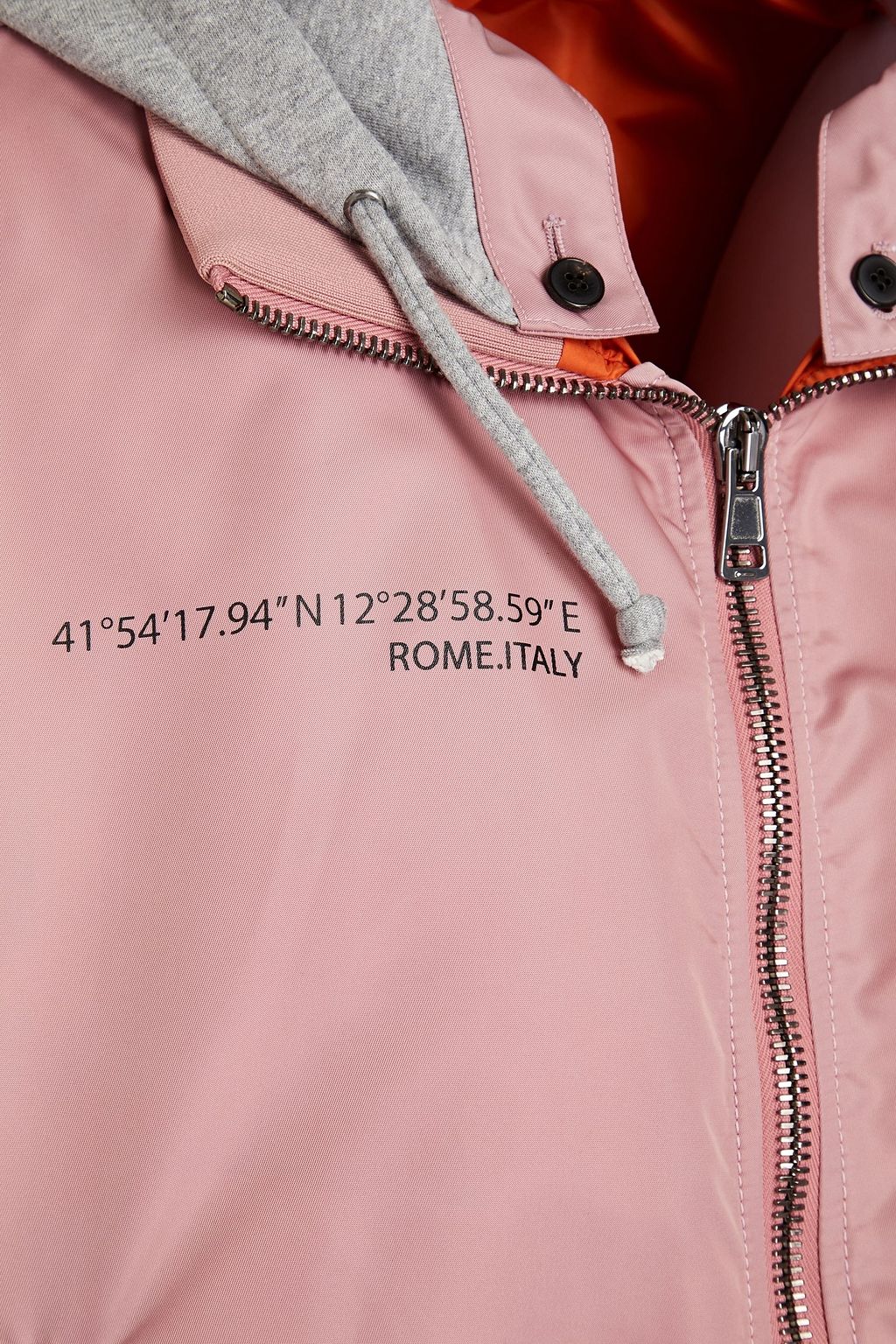VALENTINO GARAVANI Appliquéd printed shell hooded bomber jacket