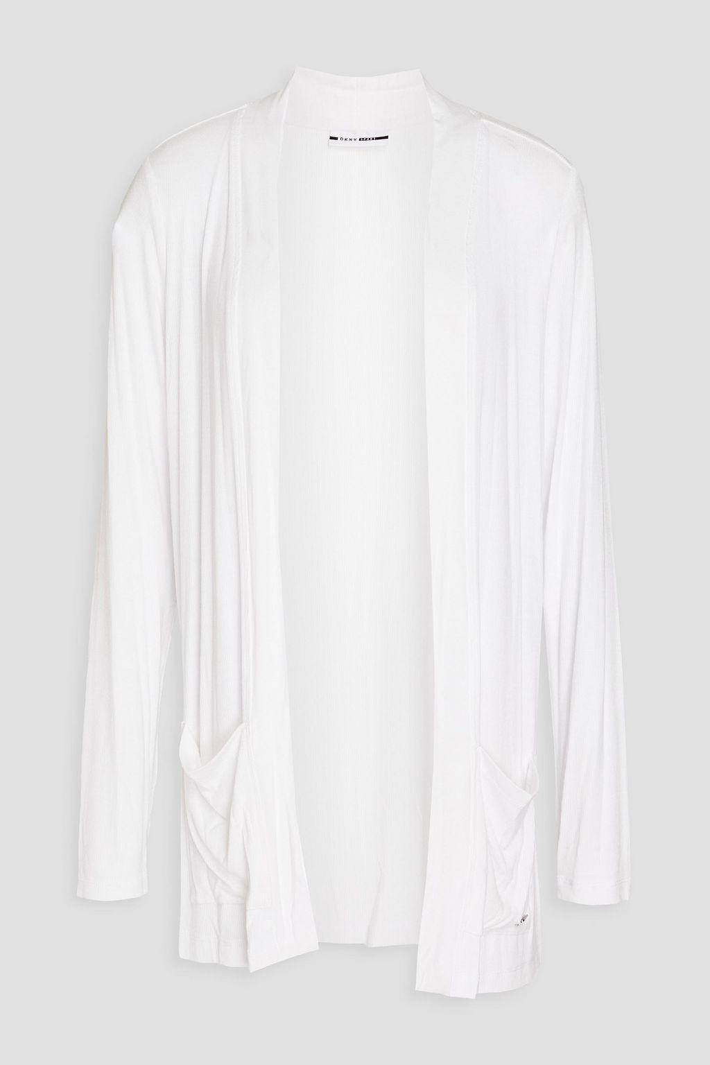 Dkny Sleepwear - Ribbed Jersey Cardigan White - Xs