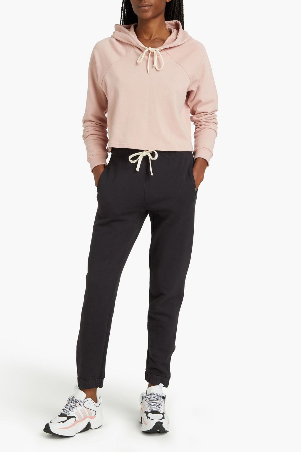SPLITS59 Zoey French cotton-terry hoodie