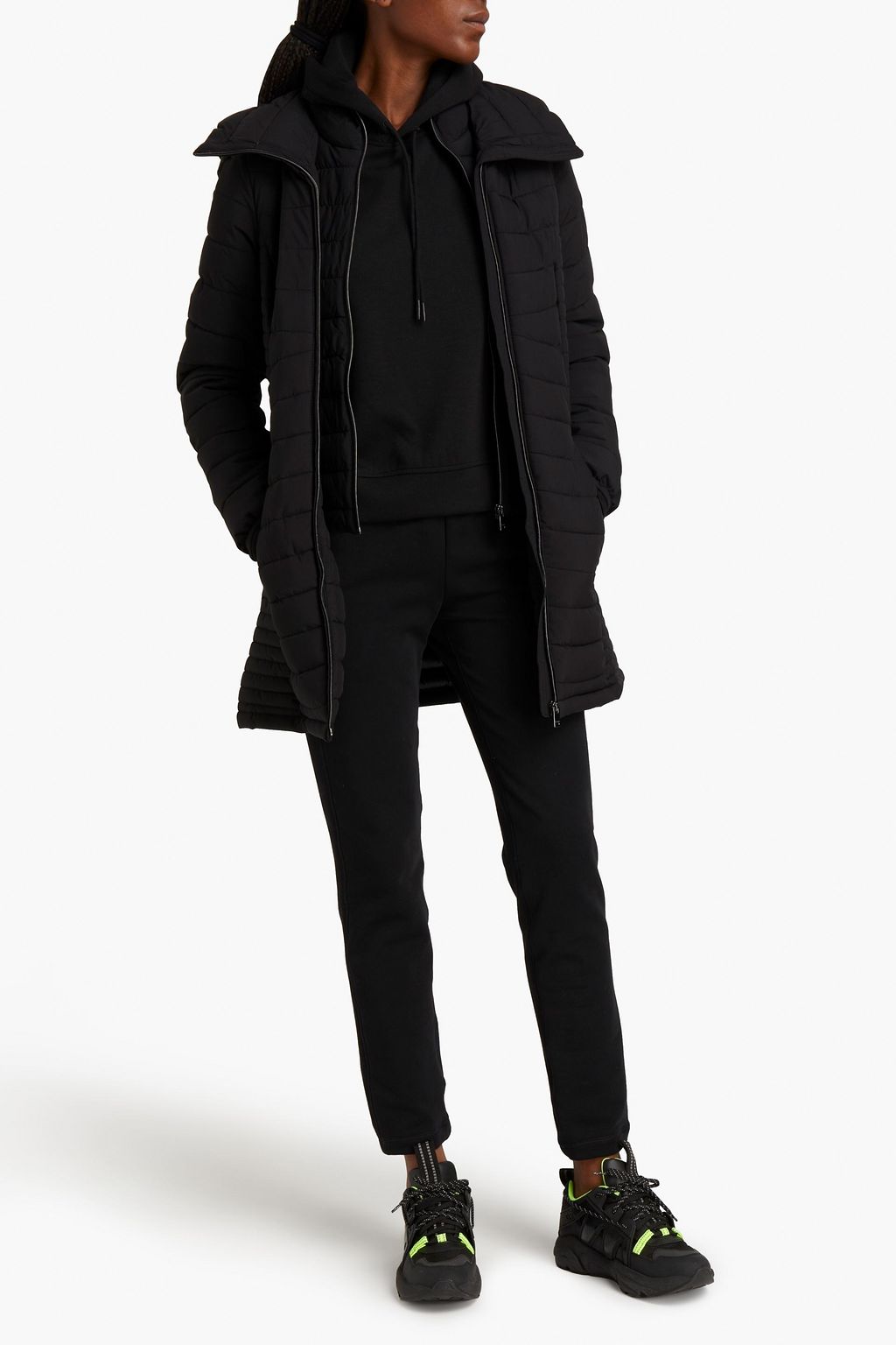 DKNY Quilted shell hooded coat