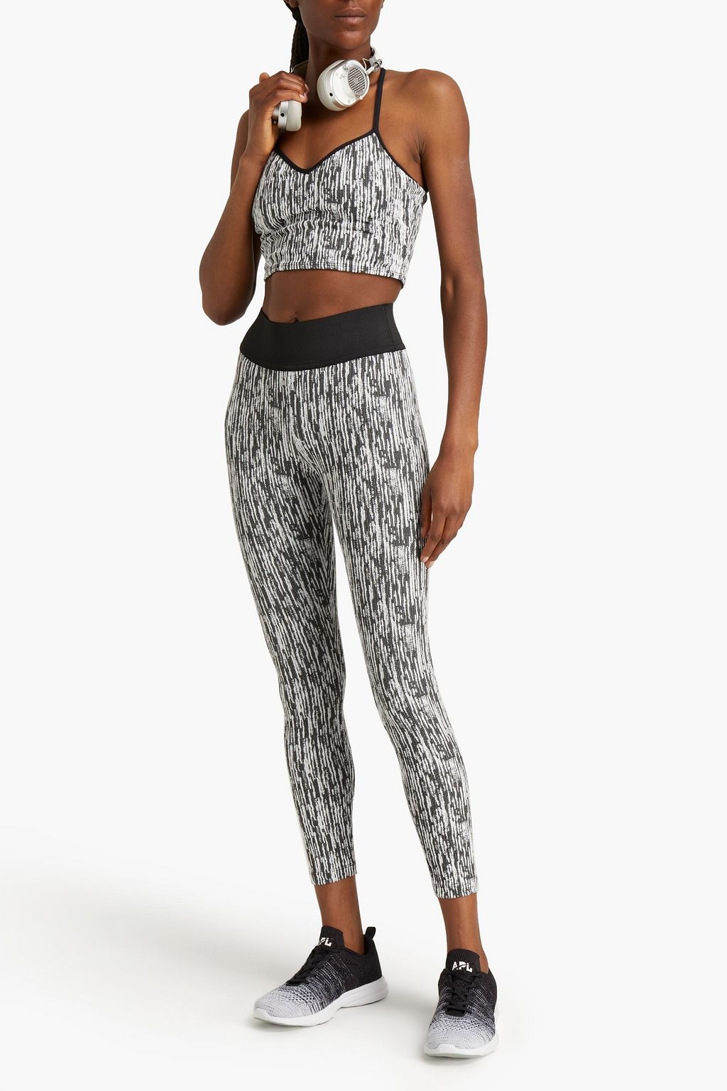 KORAL Playoff textured stretch-jacquard leggings