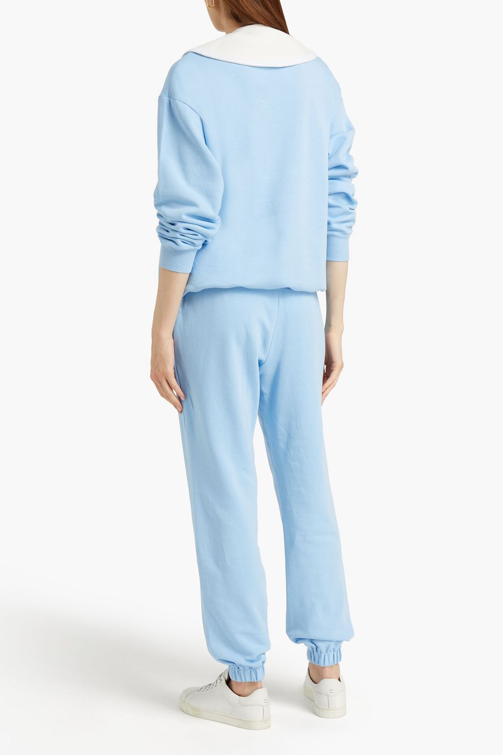 SLEEPER Cotton-blend fleece sweatshirt and track pants set