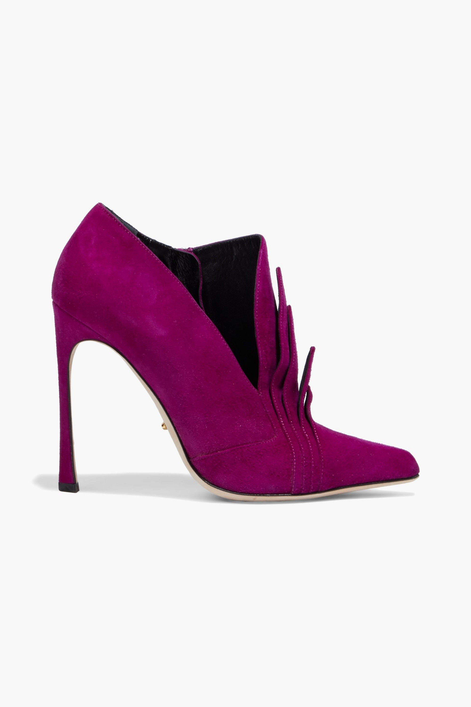 SERGIO ROSSI Layered suede ankle boots