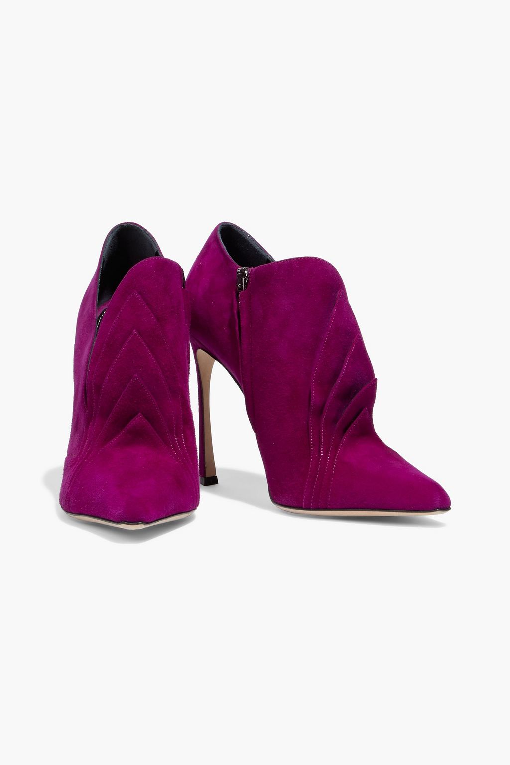 SERGIO ROSSI Layered suede ankle boots