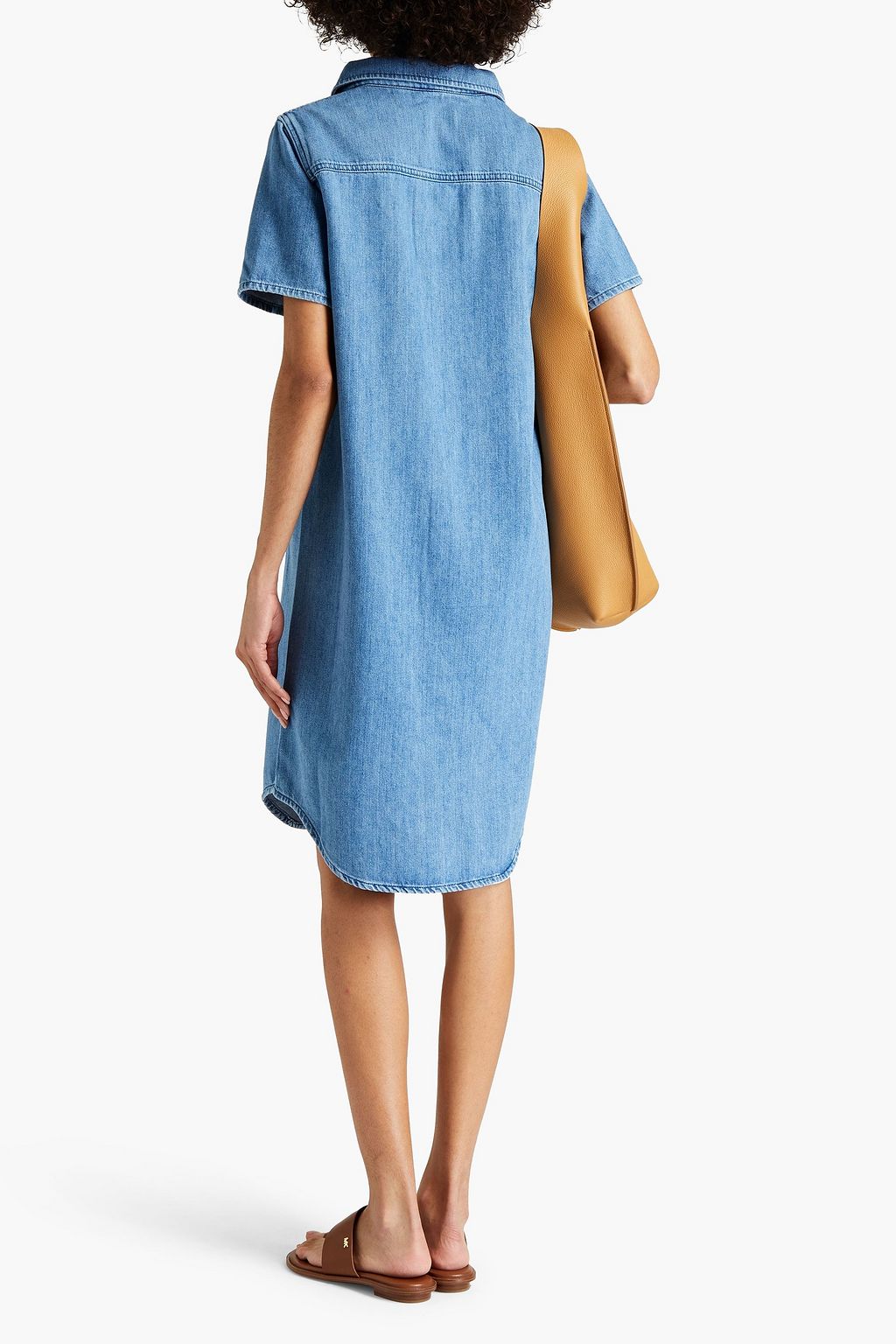 TRIARCHY Faded denim shirt dress