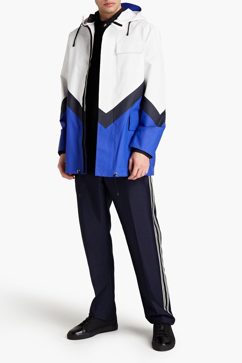 VALENTINO GARAVANI Color-block cotton hooded parka