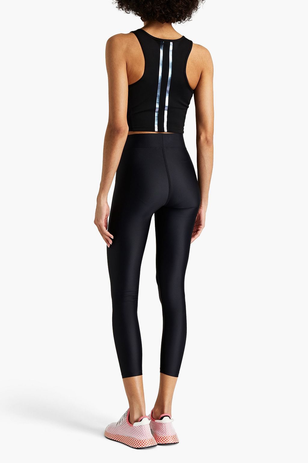HEROINE SPORT Cropped logo-print stretch leggings