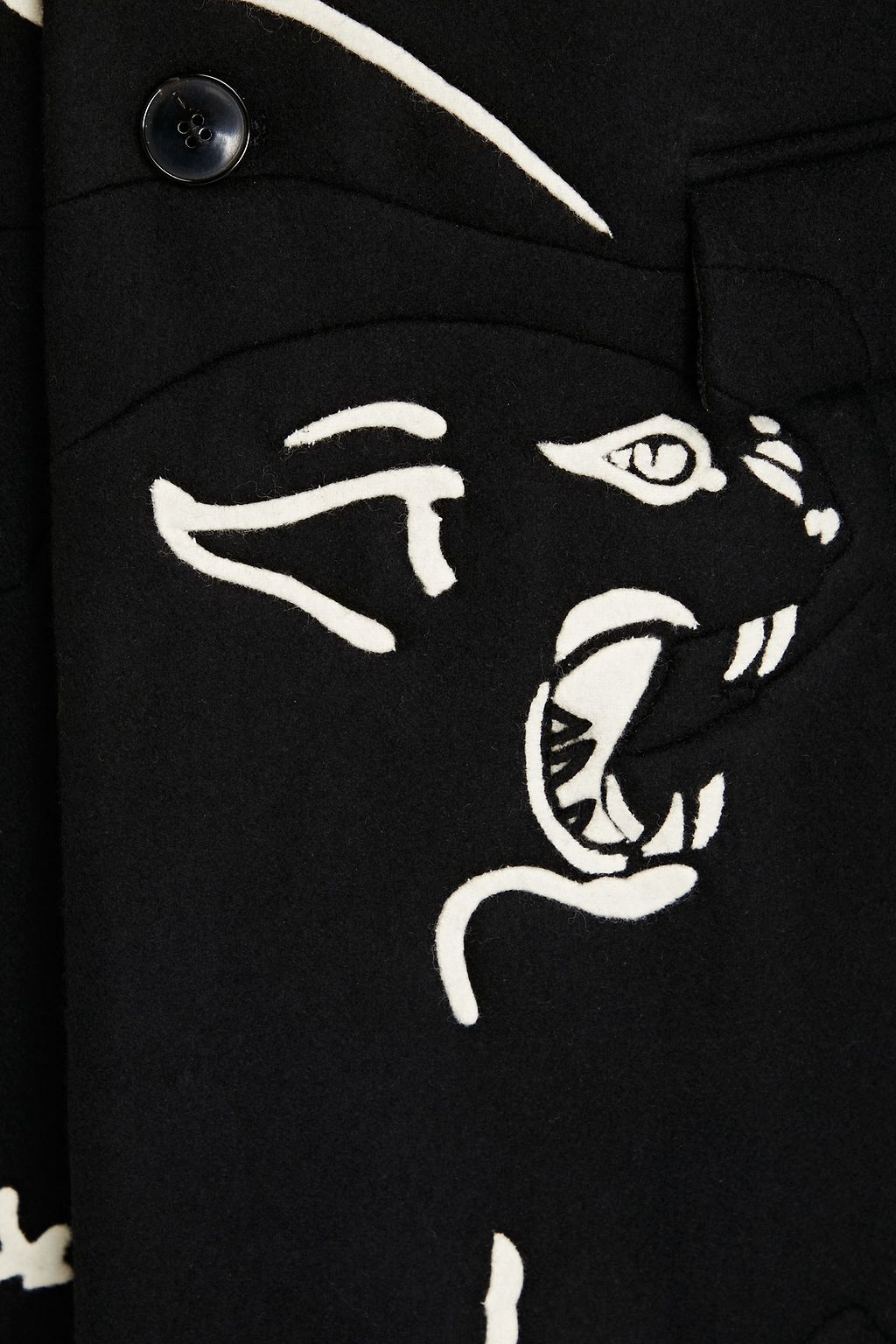 VALENTINO GARAVANI Embroidered wool-felt coat