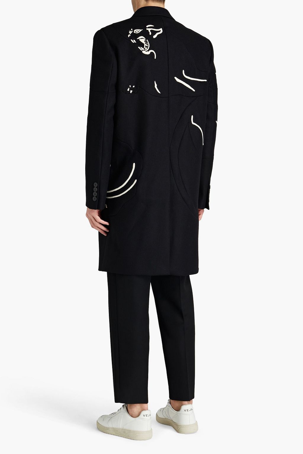 VALENTINO GARAVANI Embroidered wool-felt coat
