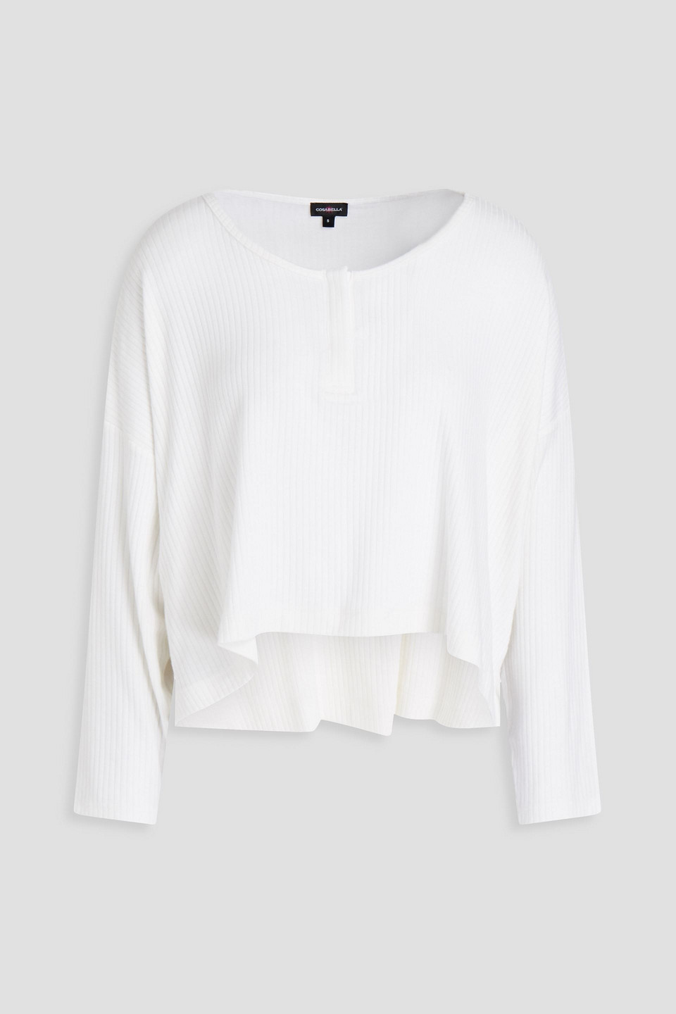 Cosabella Cropped ribbed modal-blend jersey pajama top