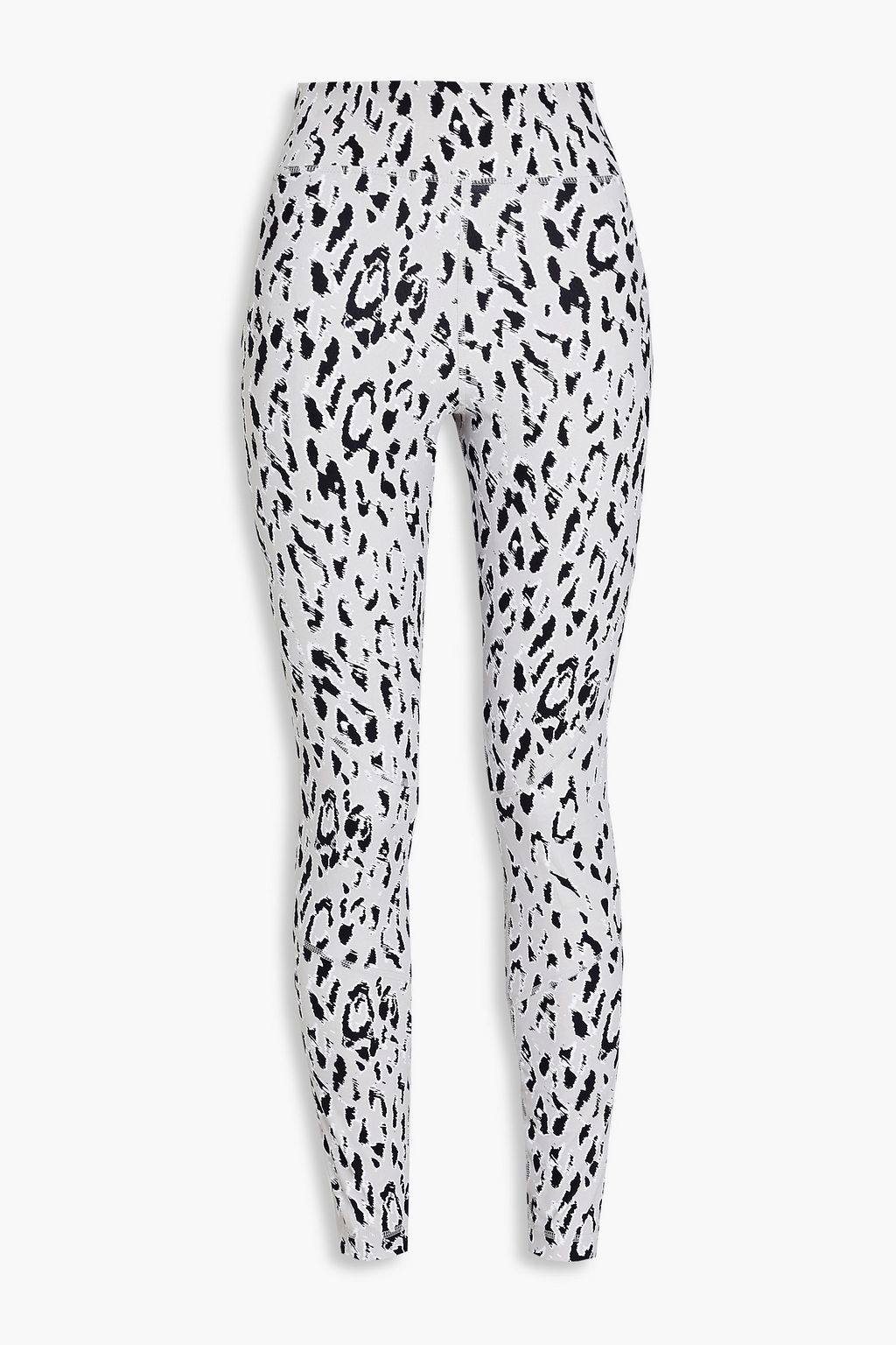 gray Leopard-print stretch leggings 