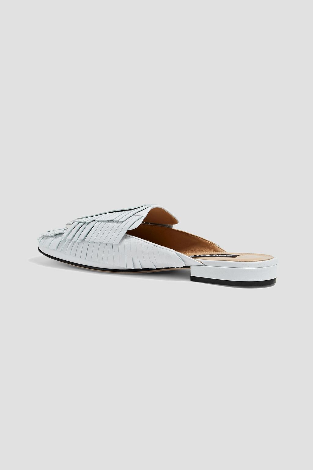 SERGIO ROSSI sr1 fringed leather slippers