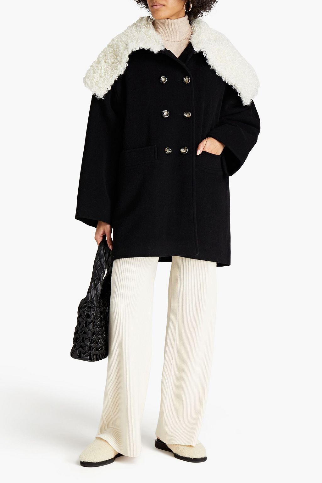 RODEBJER Lainey double-breasted wool-blend coat
