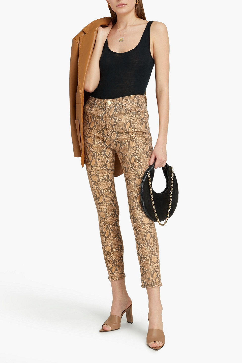 Gestuz Wilma Mélange Wool-jersey Tank In Black