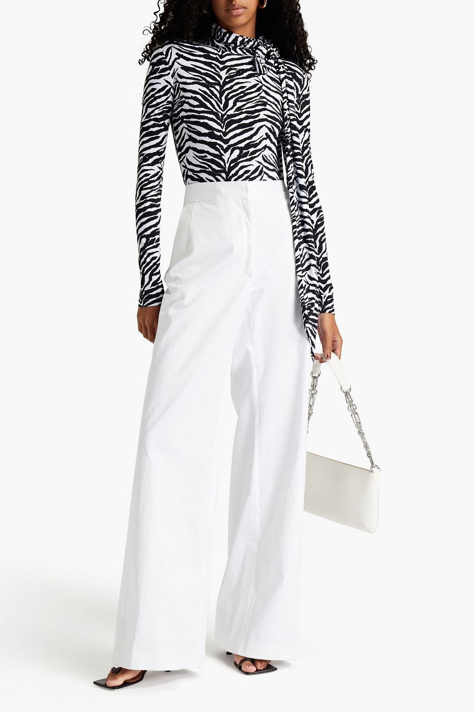 DRIES VAN NOTEN COTTON WIDE-LEG PANTS,3074457345630389669