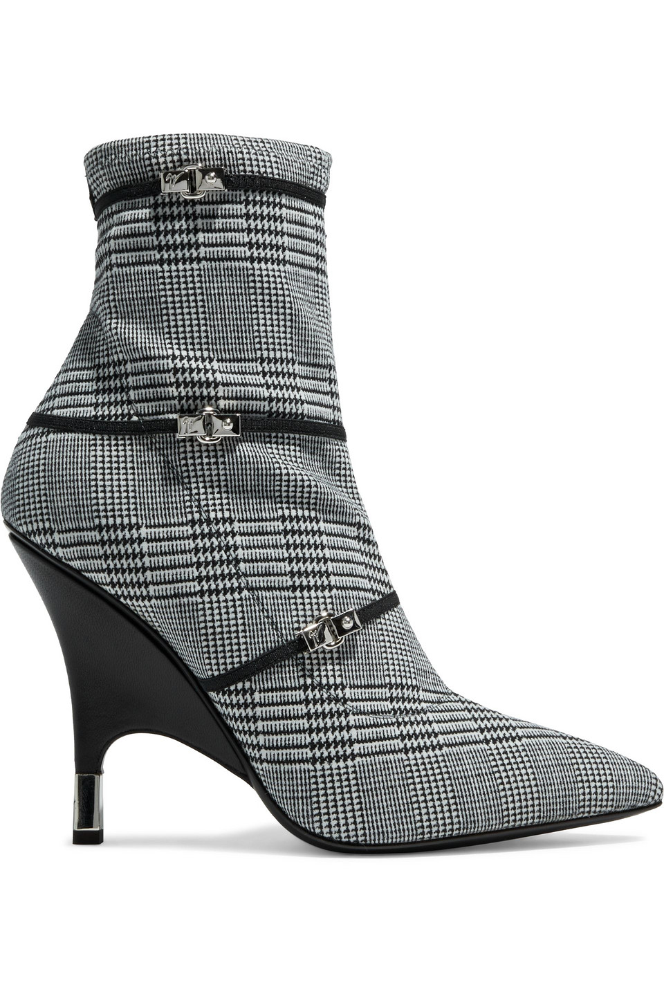 Giuseppe Zanotti Houndstooth Stretch-knit Sock Boots In Black