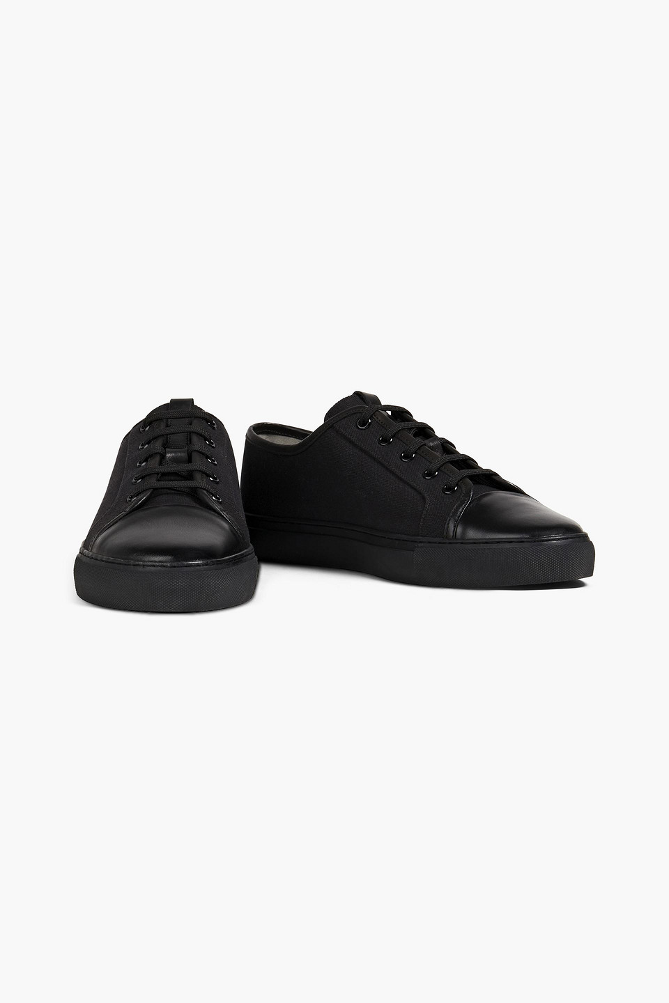 Grenson Leather Sneakers In Black