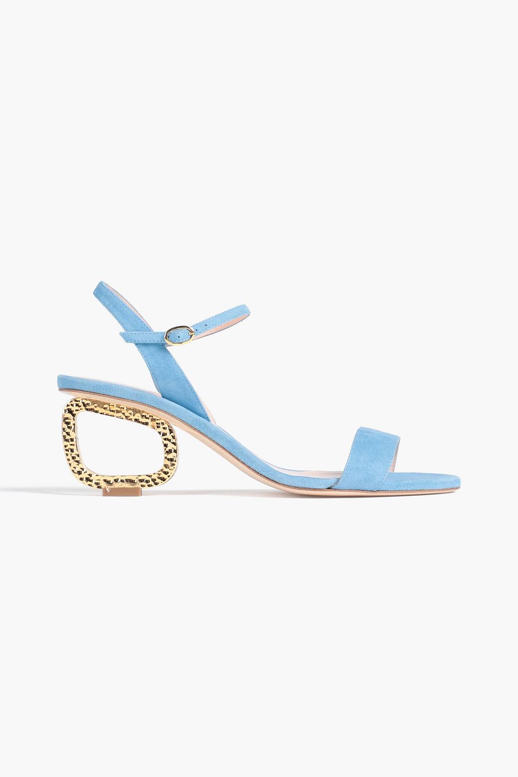 light blue suede sandals