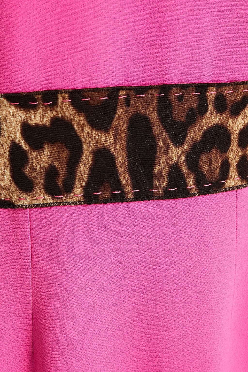 DOLCE&GABBANA クレープ ワンピース レオパードプリント