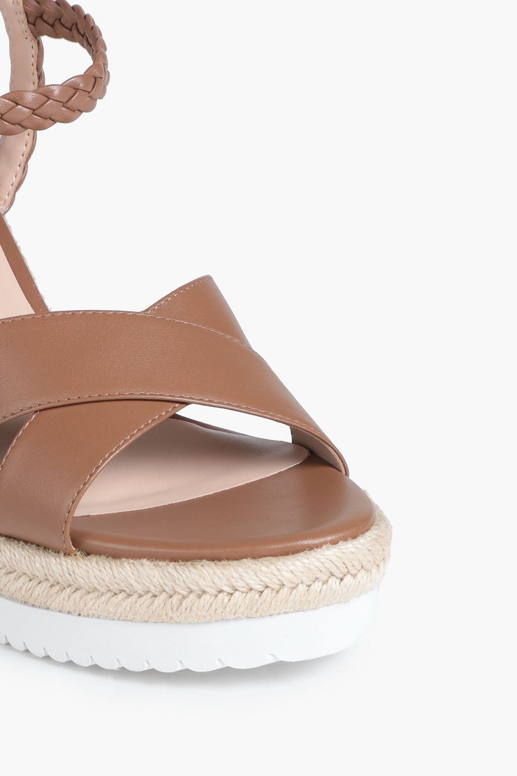 STUART WEITZMAN Mykonos leather wedge espadrille sandals