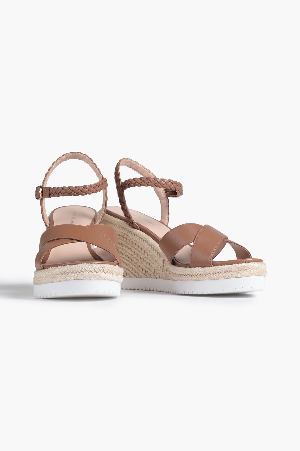 STUART WEITZMAN Mykonos leather wedge espadrille sandals
