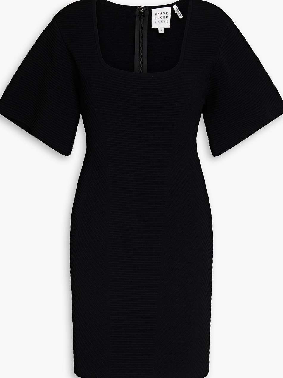 ribbed-knit mini dress