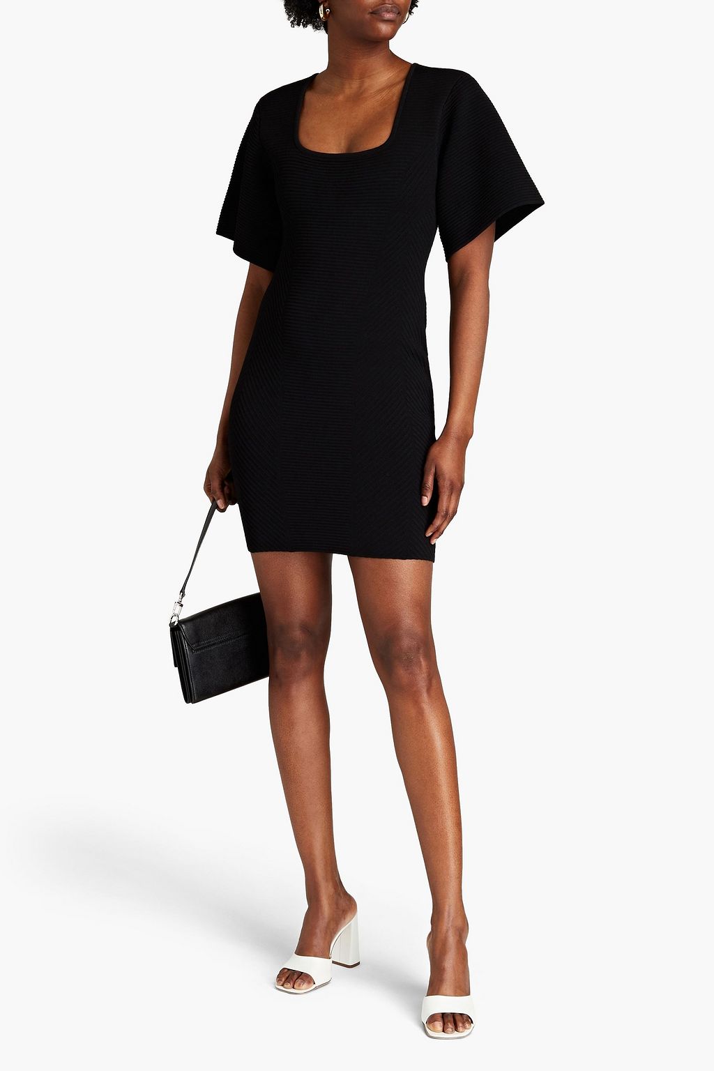 HERVÉ LÉGER Ribbed-knit mini dress