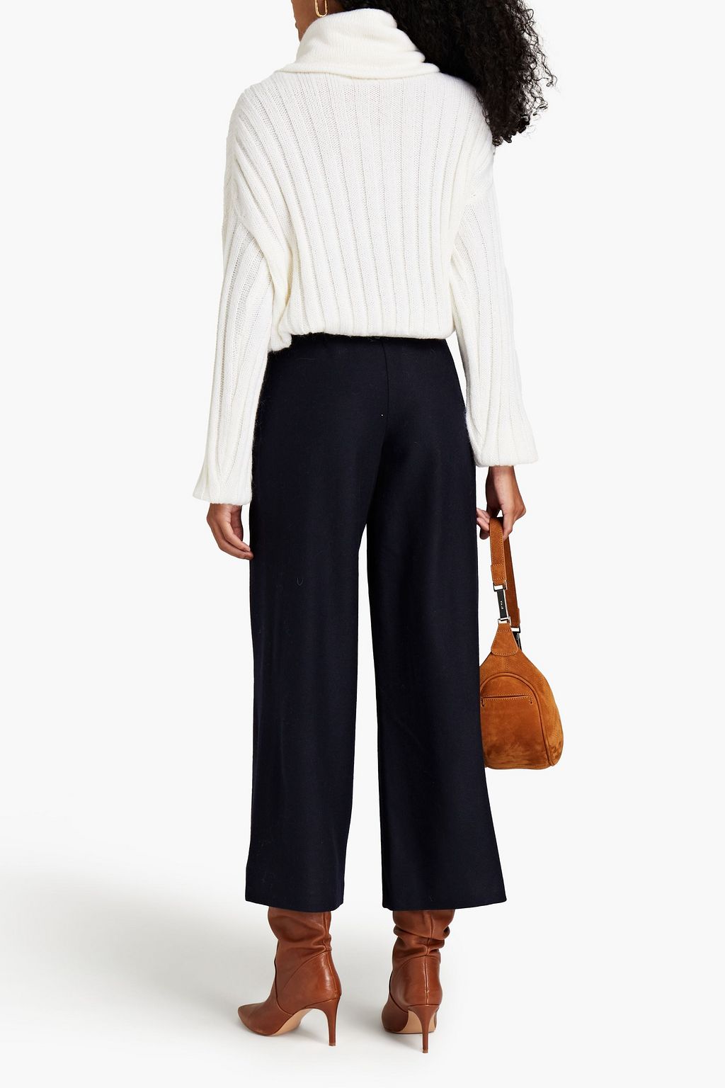 RODEBJER Rakel wool-blend twill wide-leg pants
