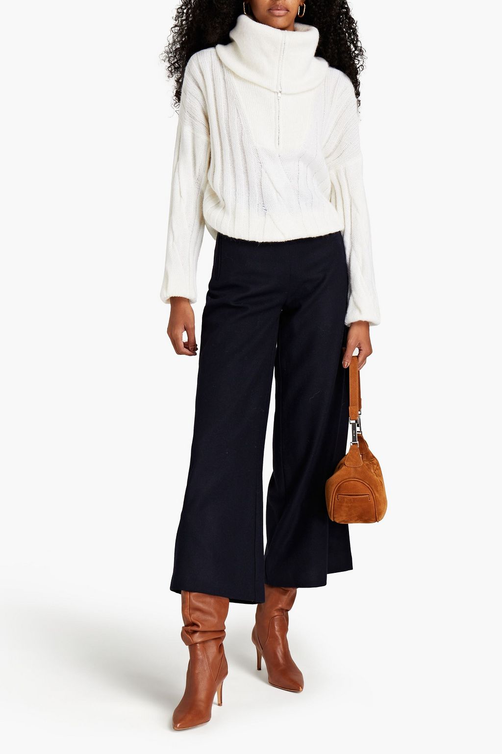 RODEBJER Rakel wool-blend twill wide-leg pants