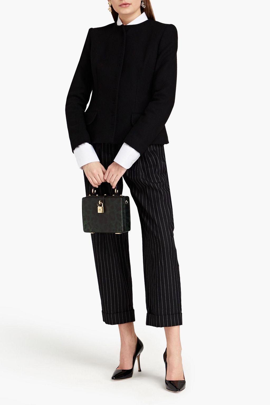 DOLCE&GABBANA Wool-blend felt peplum jacket