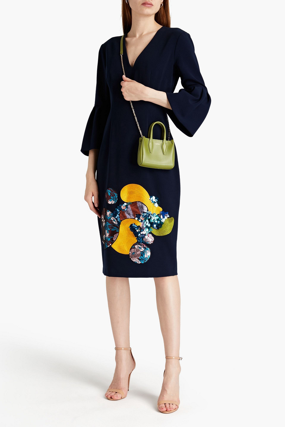 Sachin & Babi Yelena Embellished Crepe Dress