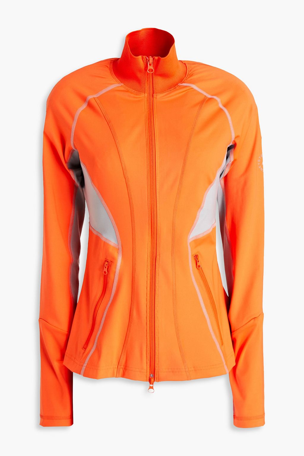 ADIDAS BY STELLA MCCARTNEY Logo-print perforated stretch-jersey jacket ...