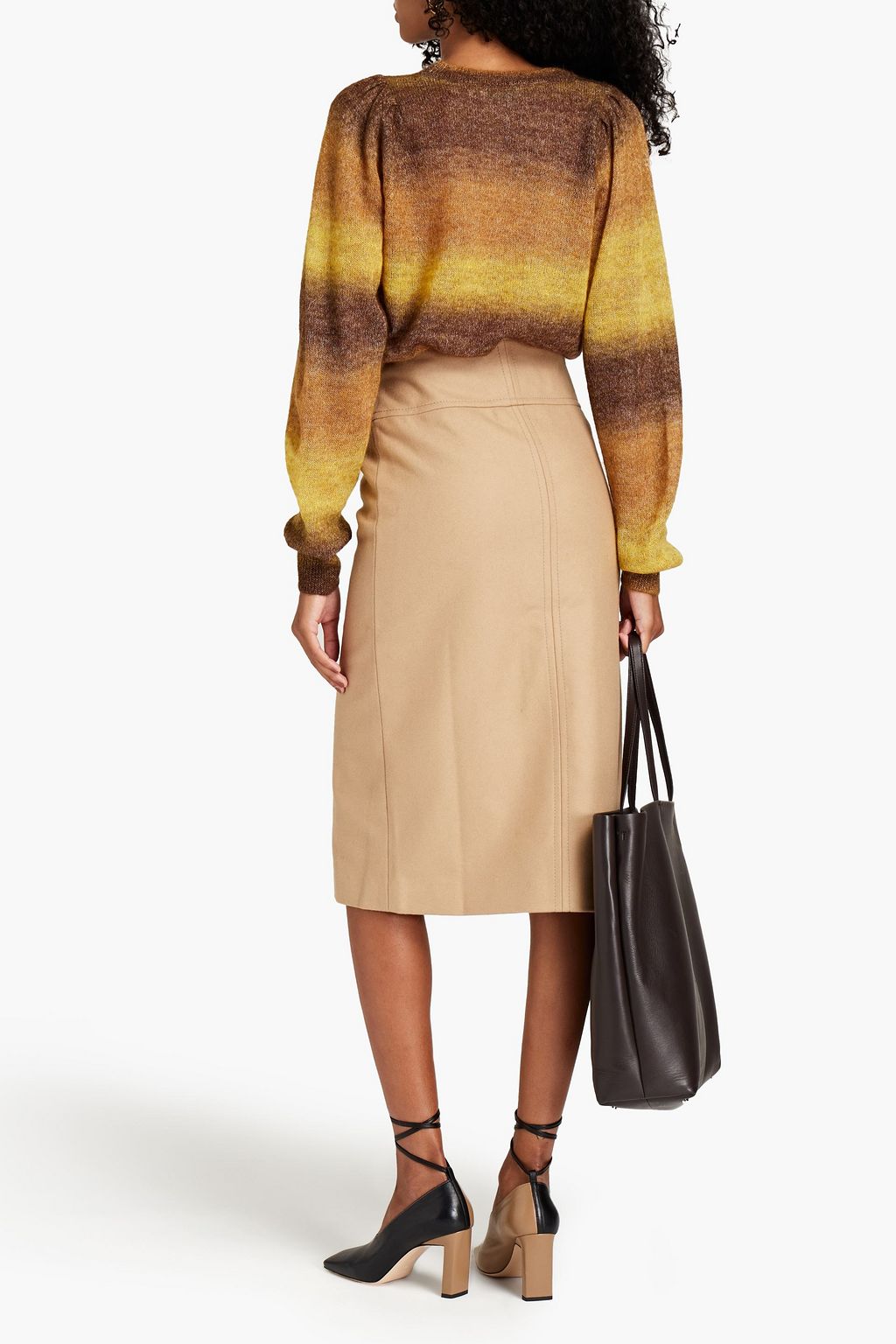 RODEBJER Maya wool-blend felt skirt