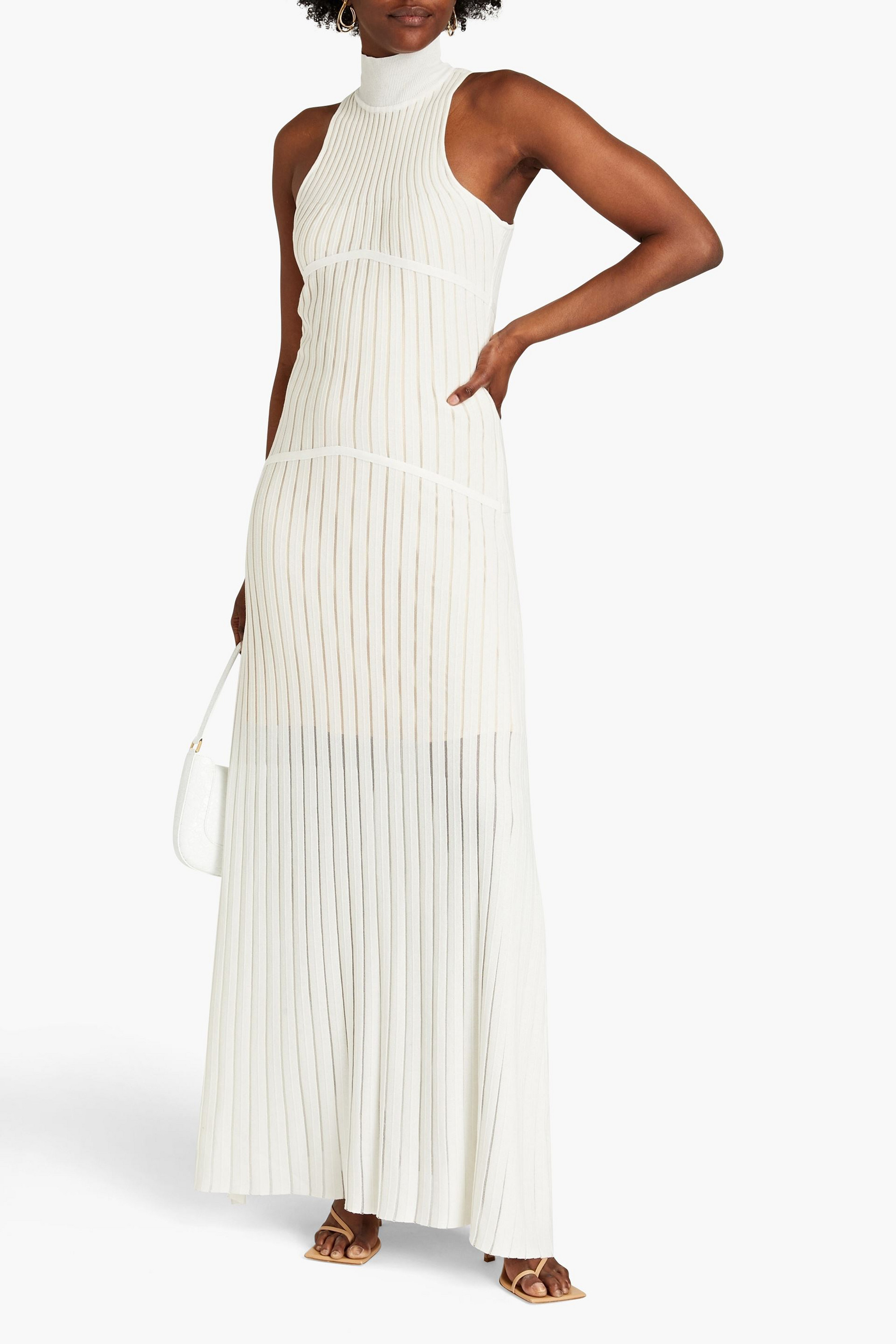 herve leger bandage maxi dress Herve Leger Women's The Brigitte Gown - Blue - Size L