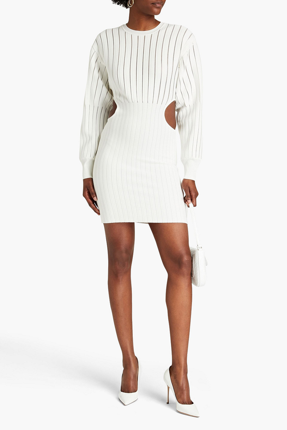 embellished halterneck mini dress Embellished Halterneck A-Line Mini Dress in Almond - 6
