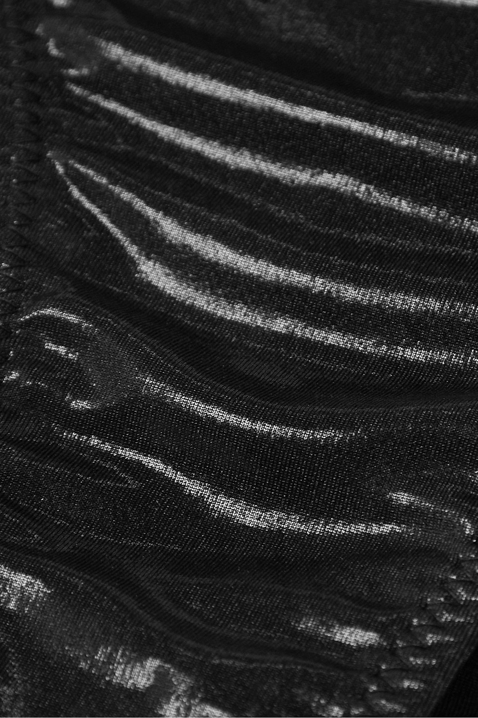 NORMA KAMALI STRETCH-LAMÉ BIKINI BRIEFS