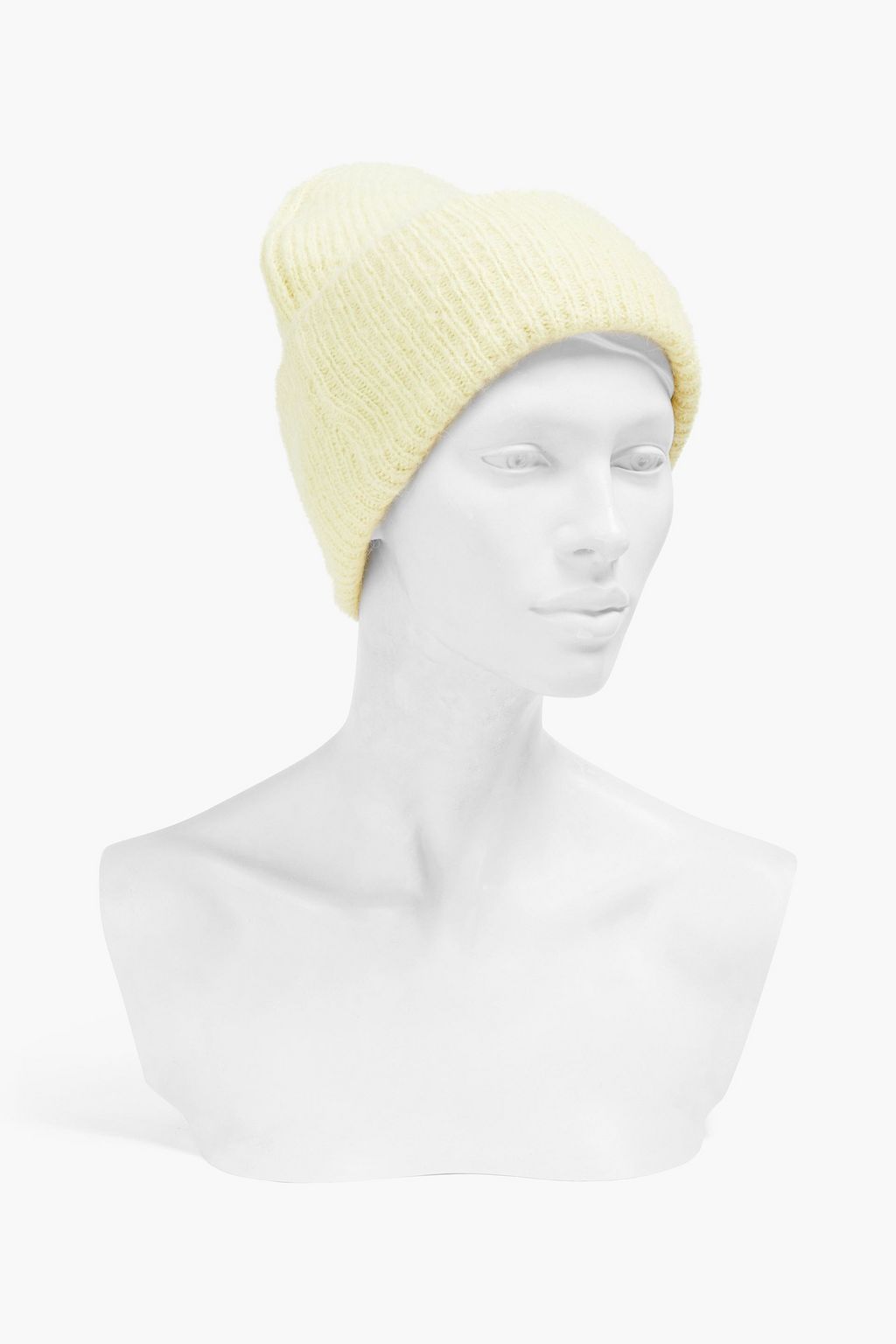 RODEBJER Embroidered ribbed alpaca and wool-blend beanie