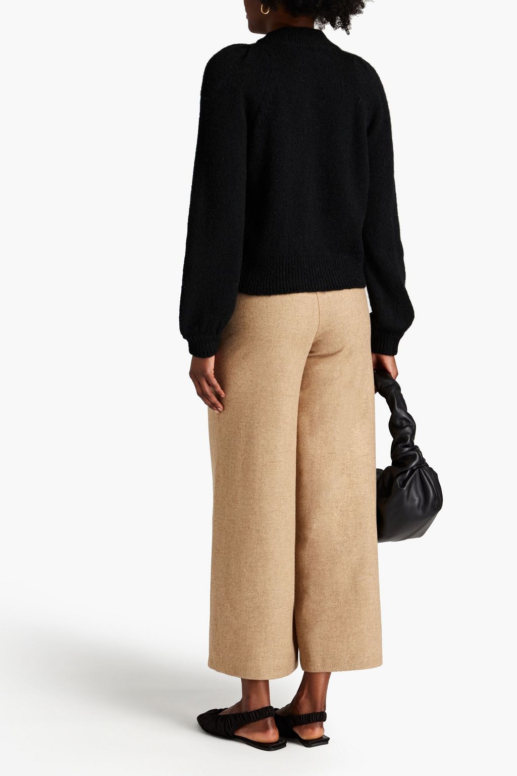RODEBJER Rakel wool-blend twill wide-leg pants